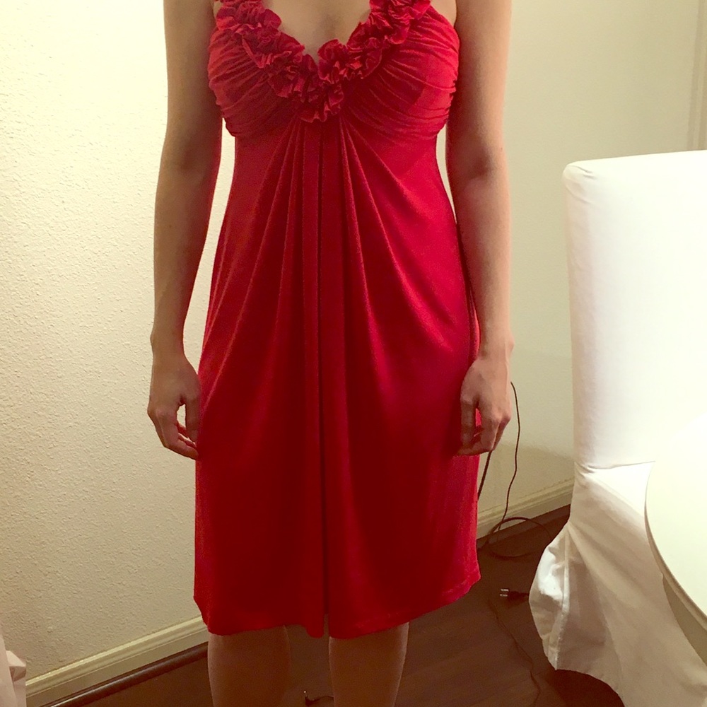 Red cocktail dress